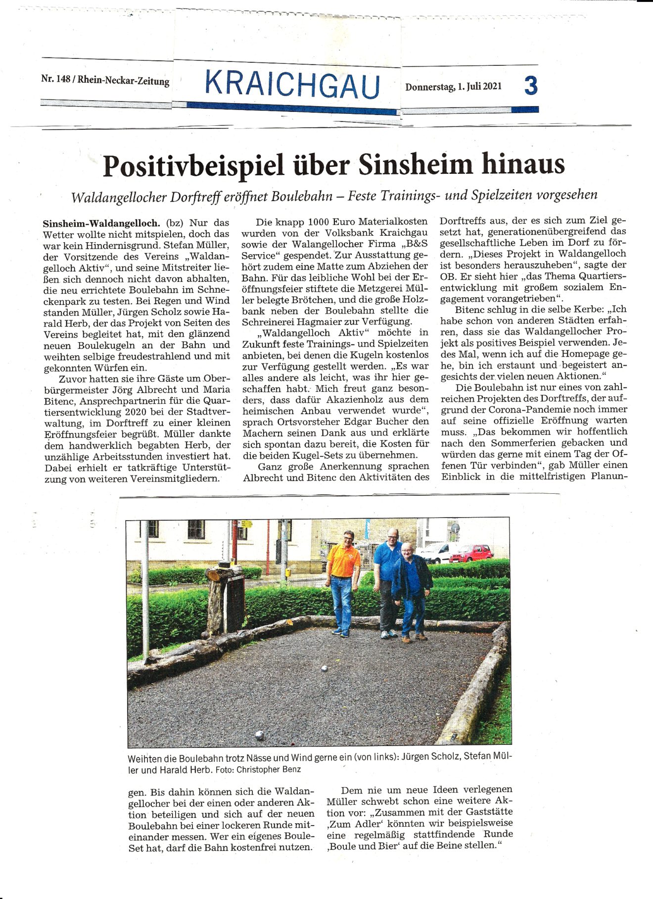 RNZ: Positivbeispiel über Sinsheim hinaus