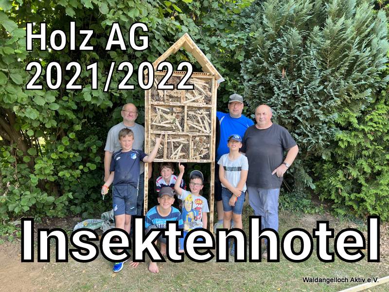 Insektenhotel als Abschluss für Holz AG 21/22