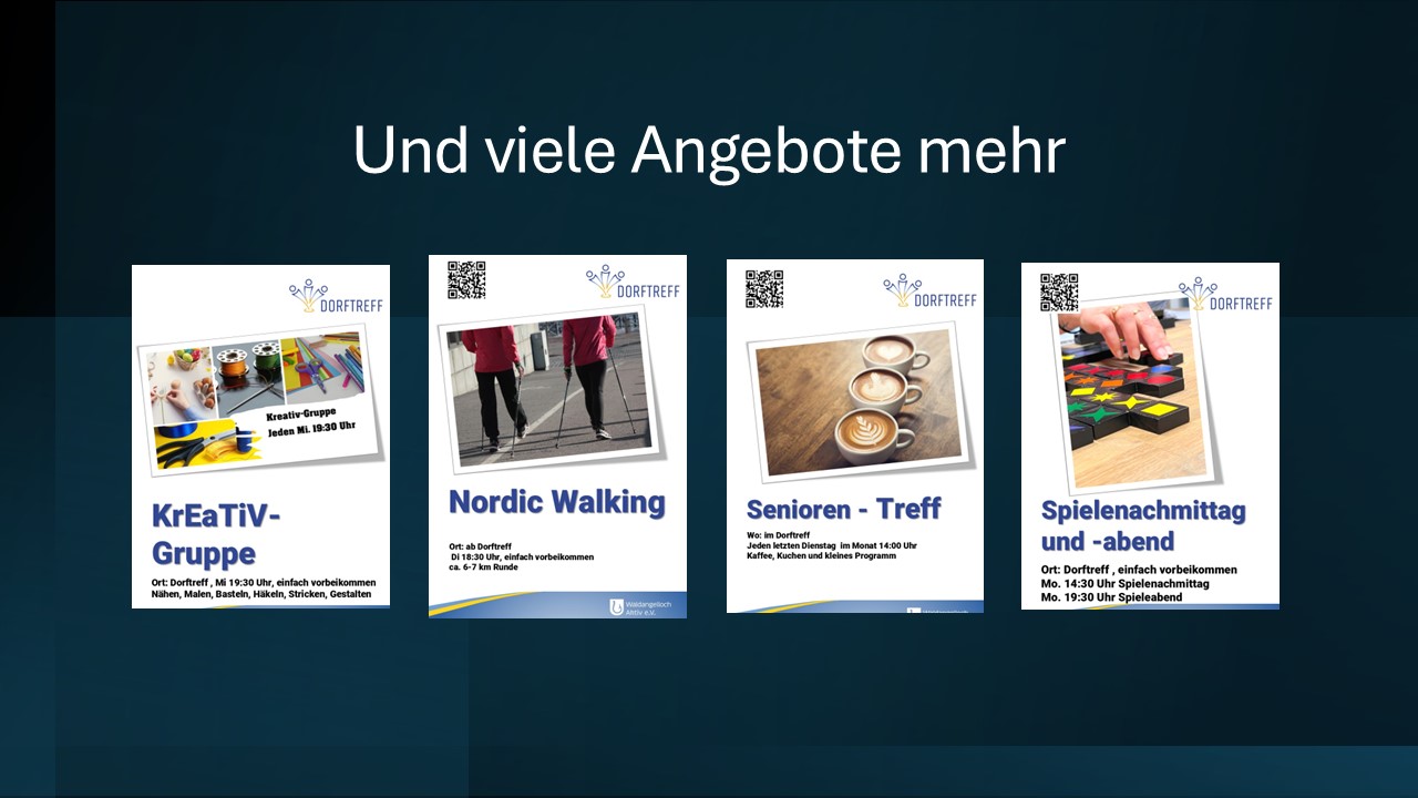 Angebote im Dorftreff